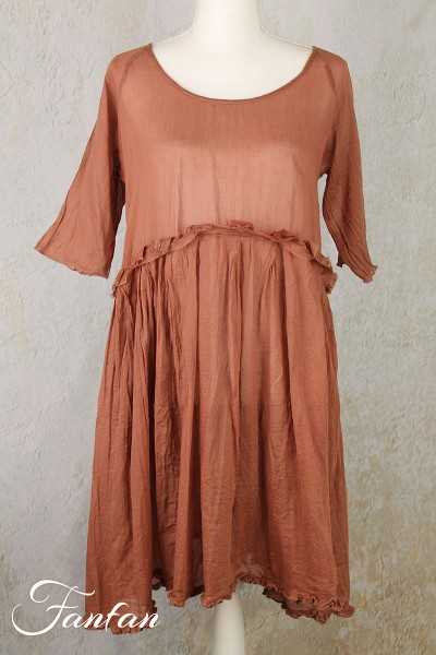Les Ours Robe Teata Bois de rose Voile coton