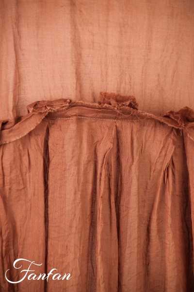 Les Ours Robe Teata Bois de rose Voile coton