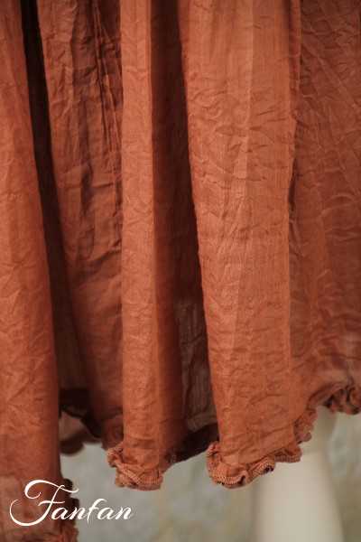 Les Ours Robe Teata Bois de rose Voile coton