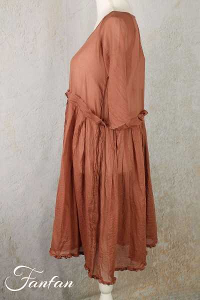 Les Ours Robe Teata Bois de rose Voile coton