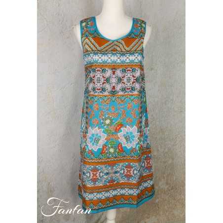 Orientique Naturally Robe Iruya 8105 Réversible Blue et Pink