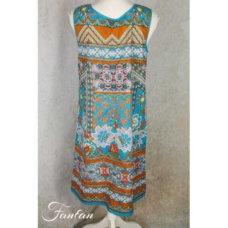 Orientique Naturally Robe Iruya 8105 Réversible Blue et Pink