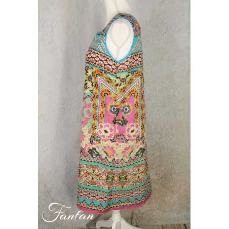Orientique Naturally Robe Iruya 8105 Réversible Blue et Pink