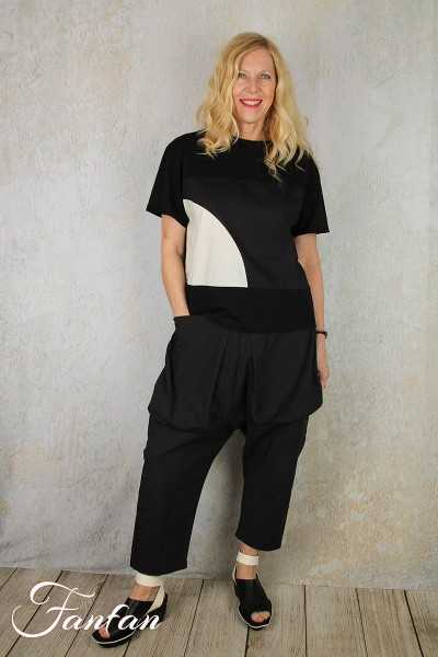 Urban by alembika Top UT307 Blanc et Noir