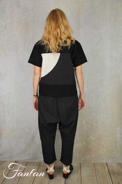 Urban by alembika Top UT307 Blanc et Noir
