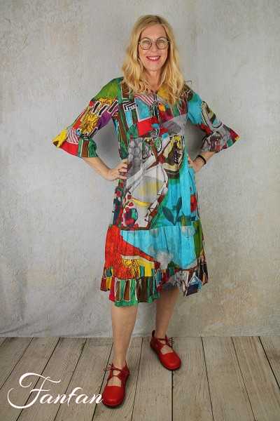 Orientique Naturally Robe Burano en coton organique 2160 Print