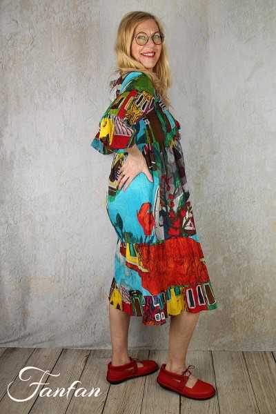 Orientique Naturally Robe Burano en coton organique 2160 Print