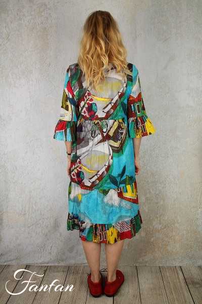 Orientique Naturally Robe Burano en coton organique 2160 Print