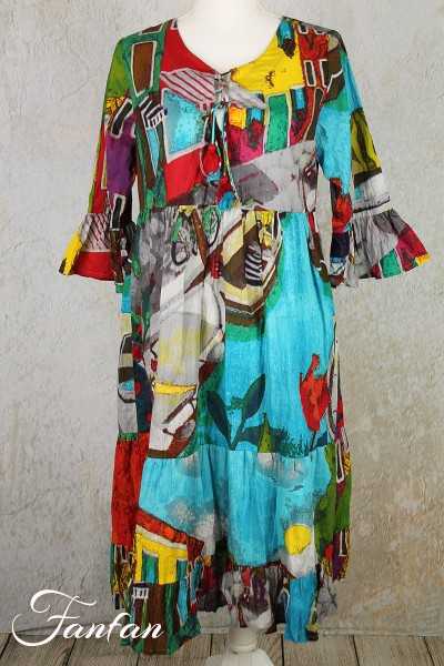 Orientique Naturally Robe Burano en coton organique 2160 Print