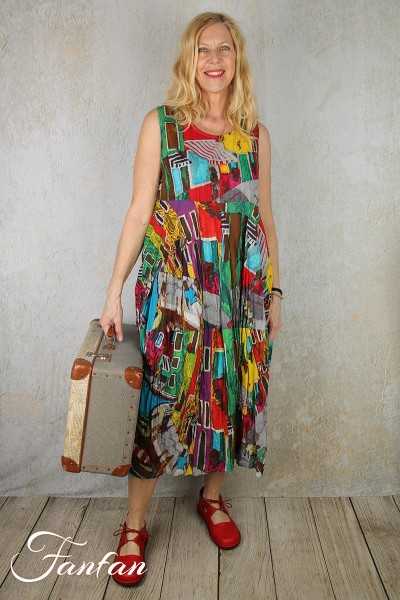 Orientique Naturally Robe Burano en coton organique 2158 Print