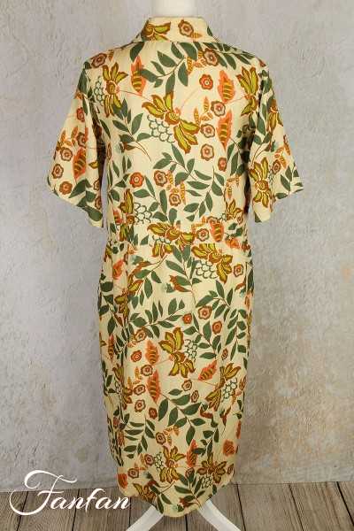 Van-Dos Robe en lin à fleurs vertes 67575931