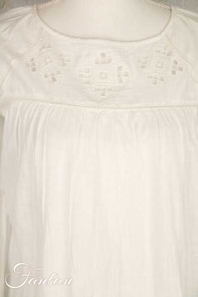 Van-Dos Blouse en coton blanc avec broderies 66175928