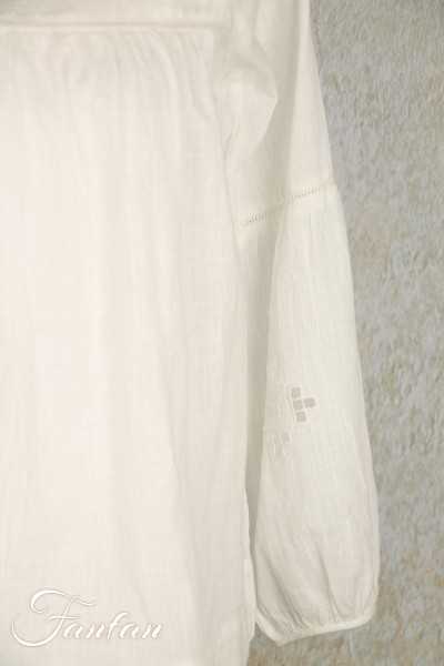 Van-Dos Blouse en coton blanc avec broderies 66175928