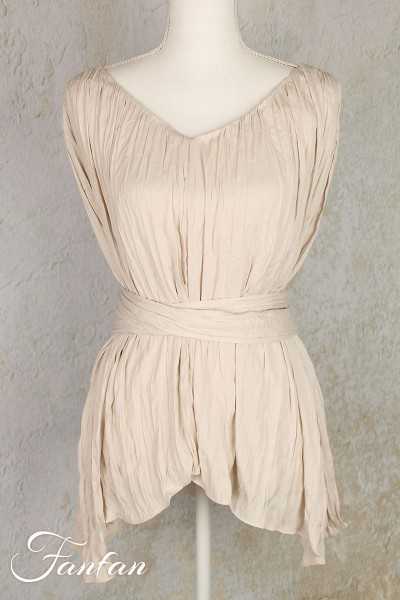 Van-Dos Blouse plissée crème 66275139