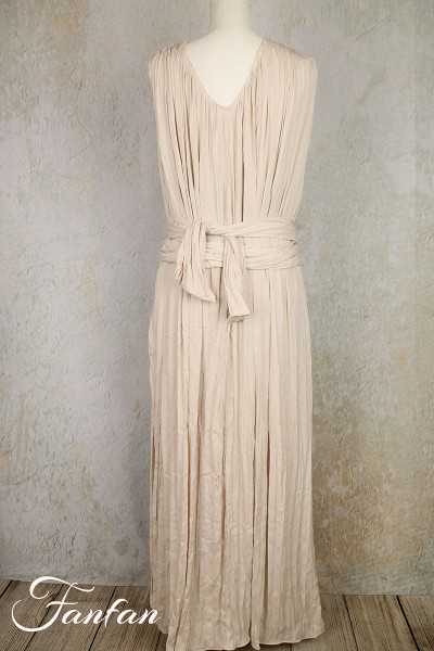 Van-Dos Robe longue plissée crème 67575138