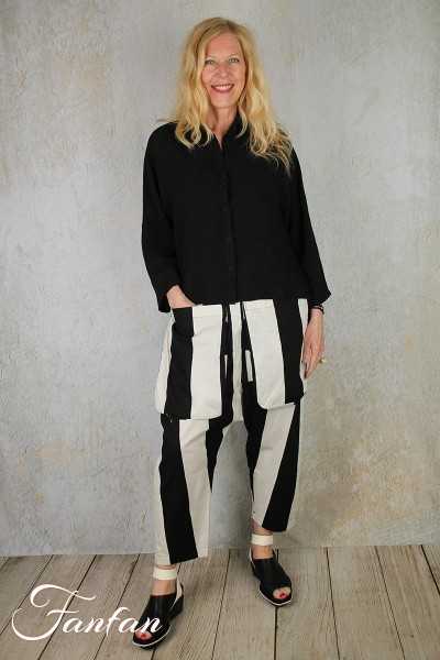 Urban by Alembika Pantalon UP330 Rayures Noir et Blanc