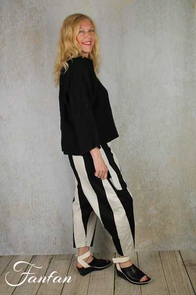 Urban by Alembika Pantalon UP330 Rayures Noir et Blanc