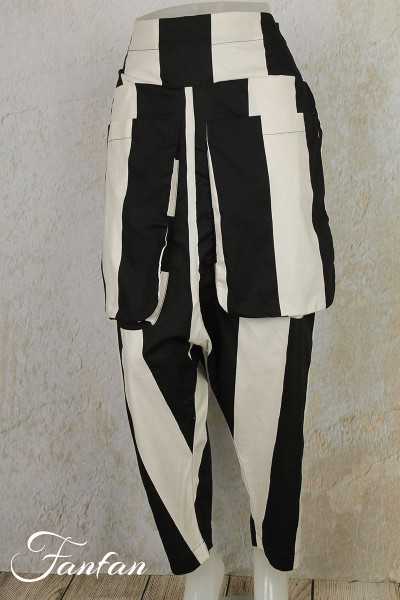 Urban by Alembika Pantalon UP330 Rayures Noir et Blanc