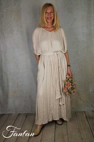 Van-Dos Robe longue plissée crème 67575138