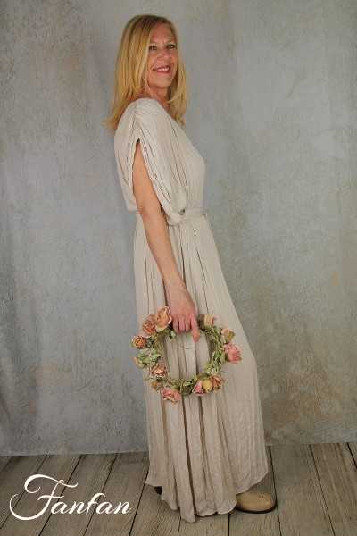 Van-Dos Robe longue plissée crème 67575138