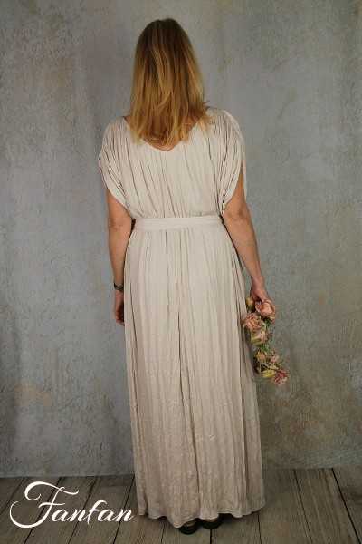 Van-Dos Robe longue plissée crème 67575138