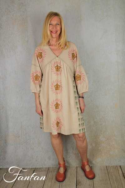 Van-Dos Robe brodée en lin et coton 67575138