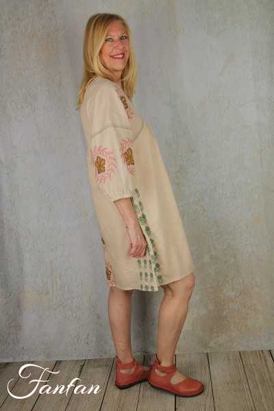 Van-Dos Robe brodée en lin et coton 67575138