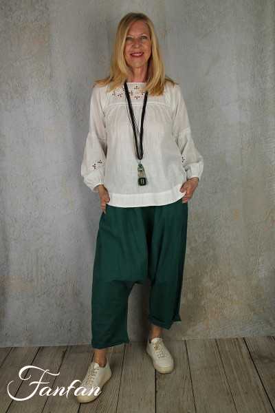 Van-Dos Blouse en coton blanc avec broderies 66175928