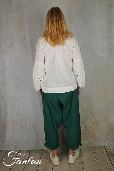 Van-Dos Blouse en coton blanc avec broderies 66175928