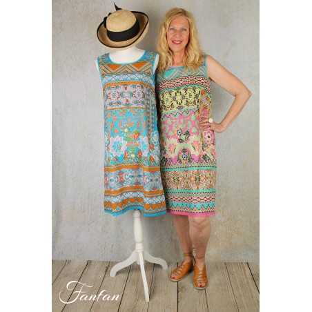 Orientique Naturally Robe Iruya 8105 Réversible Blue et Pink