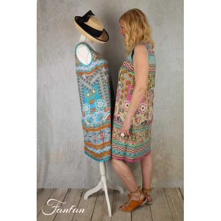 Orientique Naturally Robe Iruya 8105 Réversible Blue et Pink