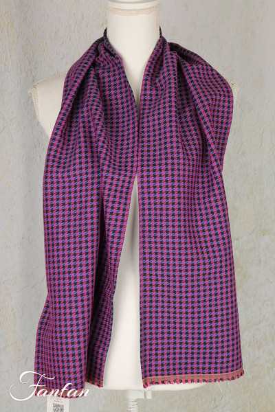 Rabionek Echarpe pied de poule violet Szal Damski SZAL1