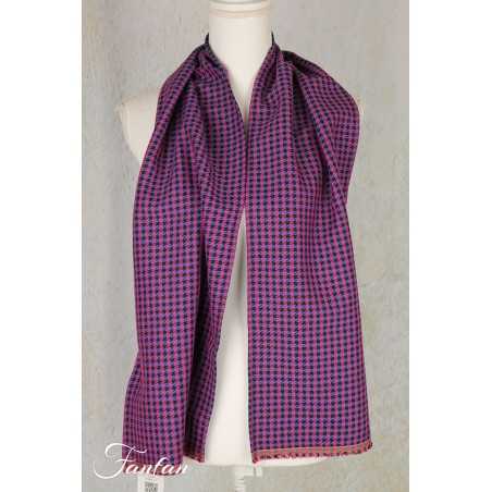 Rabionek Echarpe pied de poule violet Szal Damski SZAL1
