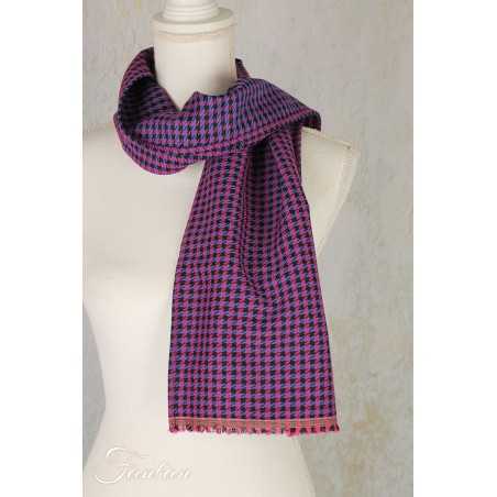 Rabionek Echarpe pied de poule violet Szal Damski SZAL1