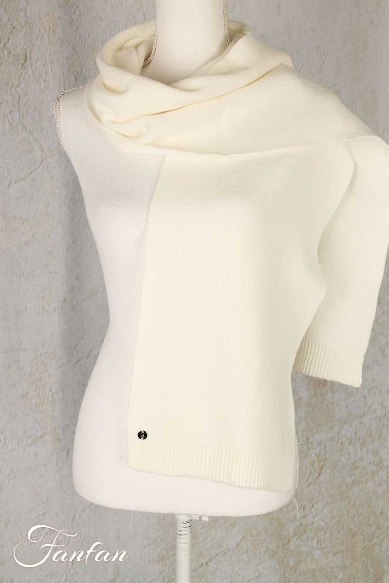 Rabionek Echarpe en laine blanc cassé Szal Damski 810