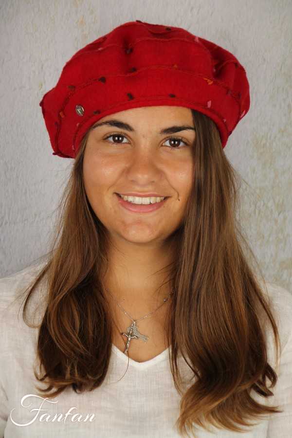 Rabionek Béret fantaisie BA22-02T rouge