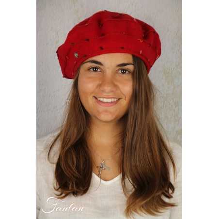 Rabionek Béret fantaisie BA22-02T rouge