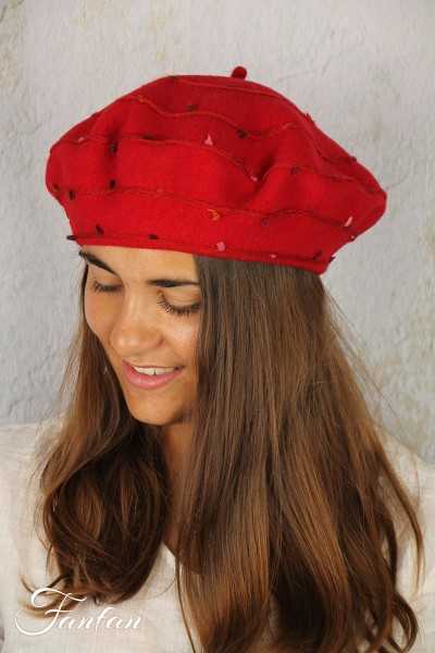 Rabionek Béret fantaisie BA22-02T rouge
