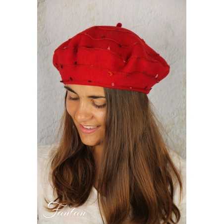 Rabionek Béret fantaisie BA22-02T rouge