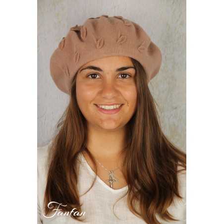 Rabionek Béret en laine vierge violine BA22.02T