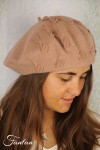 Rabionek Béret en laine vierge violine BA22.02T