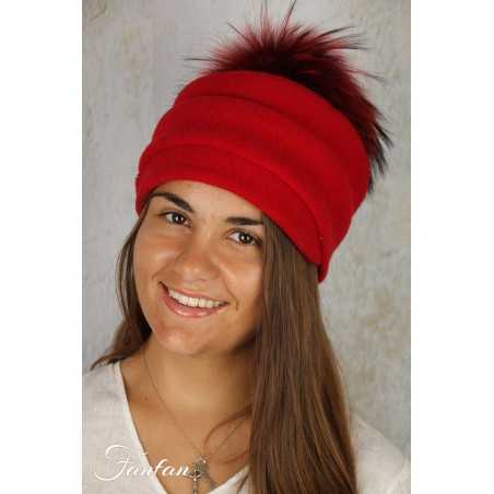 Rabionek Chapeau rouge à pompon D827PNJ