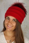 Rabionek Chapeau rouge à pompon D827PNJ