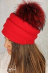 Rabionek Chapeau rouge à pompon D827PNJ