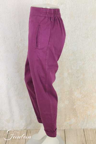 Elemente Clemente Pantalon velours côtelé Geisha long Violet