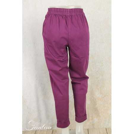 Elemente Clemente Pantalon velours côtelé Geisha long Violet