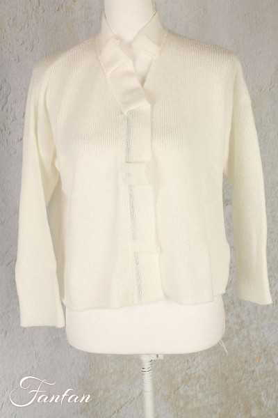 Grizas Cardigan court fantaisie 66168-R1-864 blanc cassé