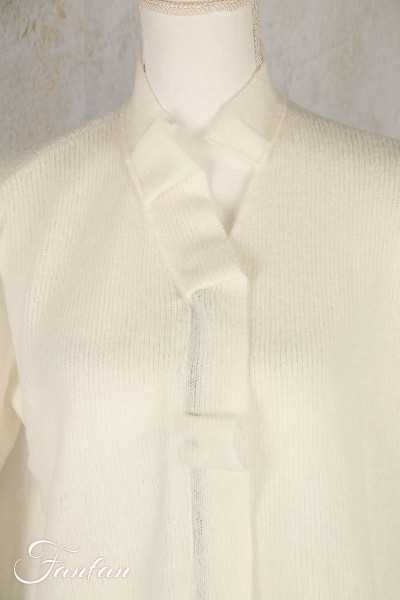 Grizas Cardigan court fantaisie 66168-R1-864 blanc cassé