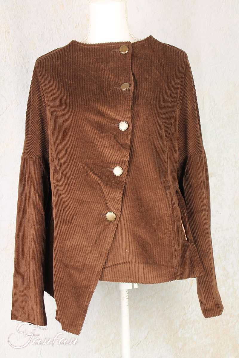 Les Ours Veste Erable Gros Velours Aubergine