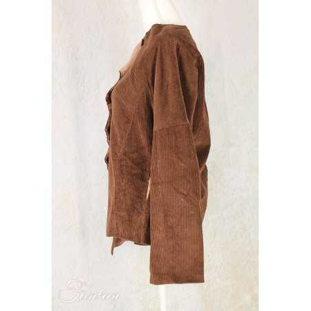 Les Ours Veste Erable Gros Velours Aubergine